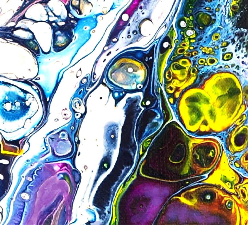 Electric Biogenesis - pour painting by Chris Broussard